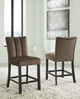 Warmstead Furniture - Ashley Furniture - Jeshina Counter Height Barstool (Set of 2) - Counter Height Barstool (Set of 2) / Mocha - PCD581-124X2